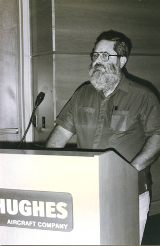 Phil Holmes speaking at Chumash grave sites debate, 1993