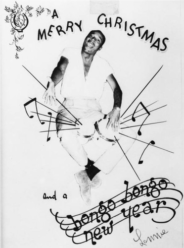 Drummer on Christmas card