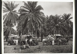 Dodowa / B.M.F. Lorries aus Accra. ca. 1910