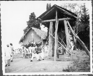 Ringing of the church bells, Gonja, Tanzania, ca.1927-1938