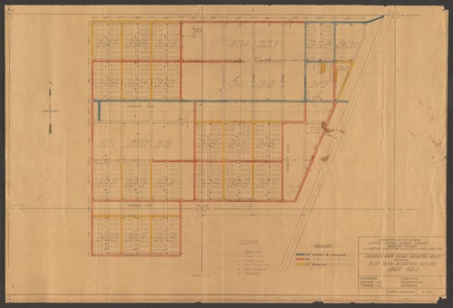 Plot Plan-Reception Center Unit No. 3, Department of the Interior, United States Indian Service, Irrigation Division, Colorado River Indian Irrigation Project