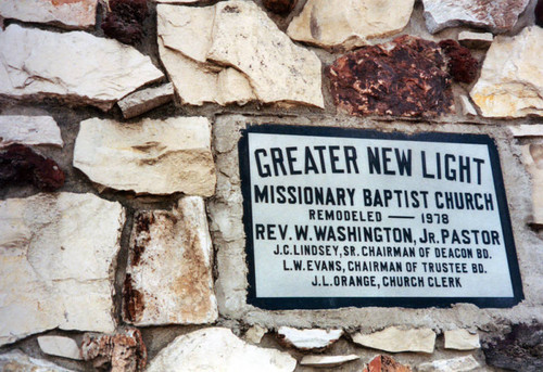 Greater New Light Missionary Baptist Church, 2nd cornerstone