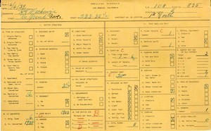 WPA household census for 233 N GRAND, Los Angeles