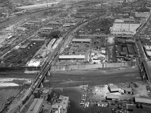 Industries along the Los Angeles River in Commerce