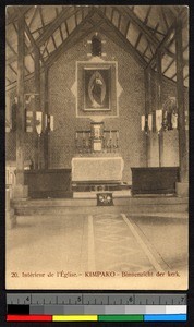 Interior of church, Kimpako, Congo, ca.1920-1940
