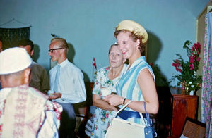 Heiress to the throne of Denmark Princess Margrethe visited Aden in October 1963. Here with fro