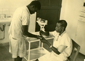 Blood test, in Ebeigne, Gabon
