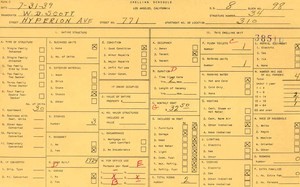 WPA household census for 771 HYPERION, Los Angeles