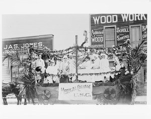 University of Southern California Medical School Float in Los Angeles' La Fiesta Parade, ca.1894