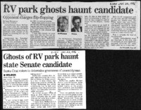 RV park ghosts haunt candidate