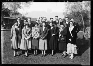 Group at Breakfast Club, Southern California, 1930