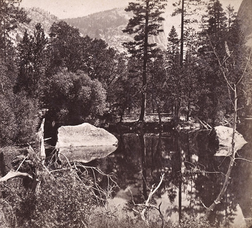 1674. Lake on the Trail below Mirror Lake--Mount Watkins in the distance