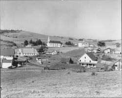 View of downtown Bodega, California, looking southeast, , 1955