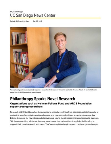 Philanthropy Sparks Novel Research