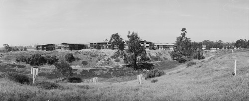 Wide angle view of the University of California San Diego campus. Circa 1964