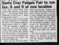 Santa Cruz Fungus Fair to run Jan. 8 and 9 at new location