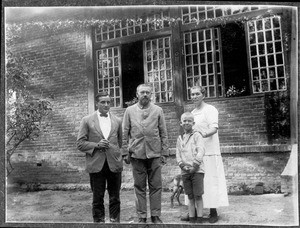 The Blumer family and Mr. Gärtner, Arusha, Tanzania, ca. 1924-1925