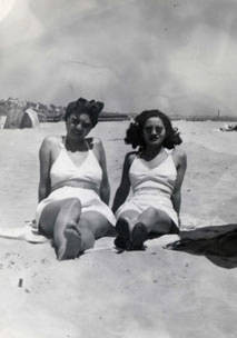 Vivian and another woman at the beach