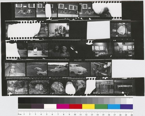 Contact sheet with two excised images (Goddard College, VT, Summer 1970)