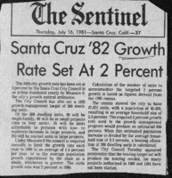 Santa Cruz '82 Growth Rate Set At 2 Percent