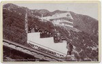 Echo Mountain House and White Chariot on Great Cable Incline, Mount Lowe Railway. # 386.