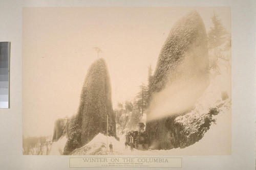 Winter on the Columbia, Relief Train Passing the Needles