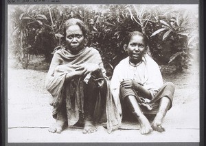 Basel Mission. 38. Two women with leprosy, India