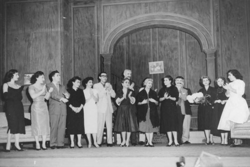 Cast of play onstage