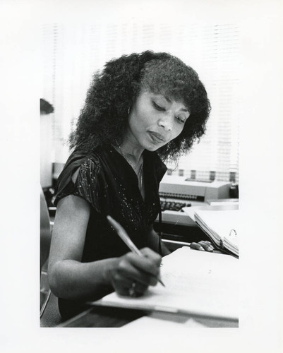 Staff member Linda Lee, circa 1979