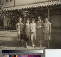 Group portrait of faculty members of Malaga Cove School, Palos Verdes Estates, California