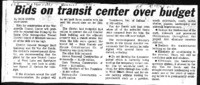 Bids on transit center over budget