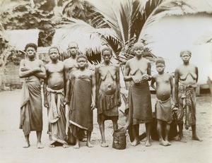 African women and men, in Gabon