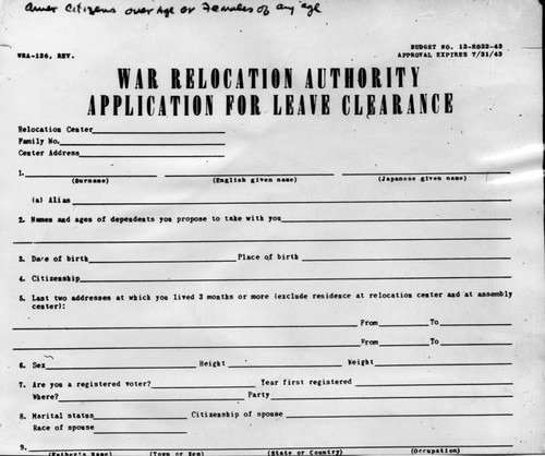 Application for leave