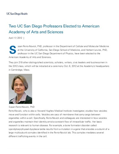 Two UC San Diego Professors Elected to American Academy of Arts and Sciences