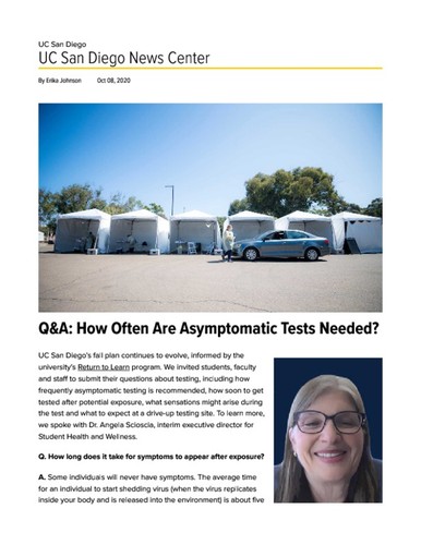 Q&A: How Often Are Asymptomatic Tests Needed?