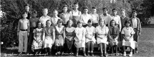 6th grade, Yorba Linda Grammar School, January 1936