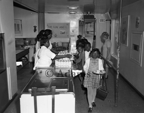 Students in Cafeteria, Los Angeles, 1969