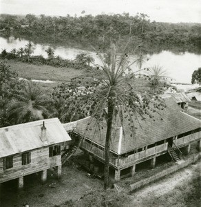 Mission houses in Ngomo, in Gabon