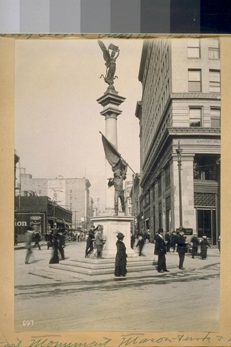N.S.G. [Native Sons of the Golden] West monument, Mason-Turk & Market. 1913