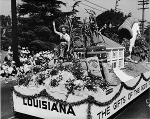 The Louisiana float in the American Legion Parade