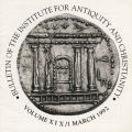 Bulletin of the Institute for Antiquity and Christianity, Volume XIX, Issue 1