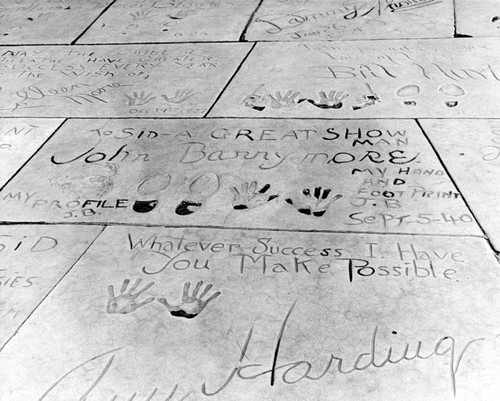 Foot and hand prints at Grauman's Chinese Theatre