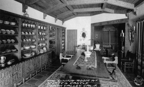 Diningroom at Death Valley's Scotty's Castle