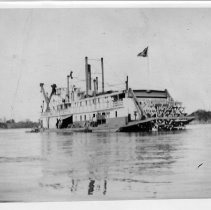 United States Engineers' Snagboat, "Bear" sank in 4 ft. of water on the Sacramento River