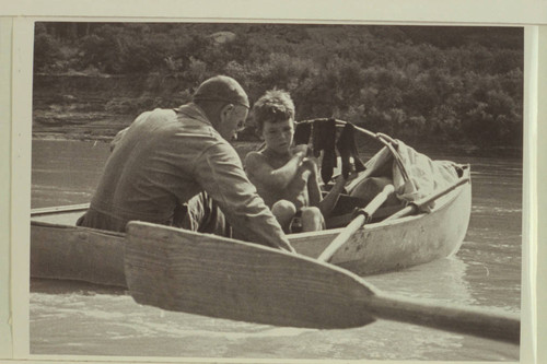 Jack and Jackie Frost in 10' folding boat on the San Juan River