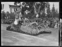 Pasadena Clearinghouse float in the Tournament of Roses Parade, Pasadena, 1931