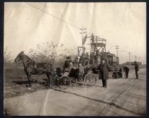 "Workmen on the Line Of The Interurban Road"