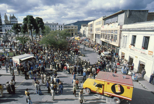 Crowd at the Blacks and Whites Carnival, Nariño, Colombia, 1979