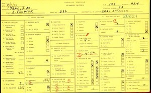 WPA household census for 336 S FLOWER, Los Angeles