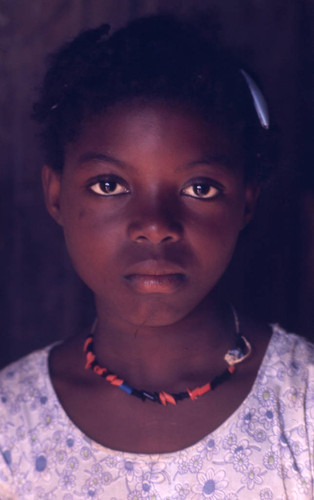 Girl portrait, San Basilio de Palenque, 1976